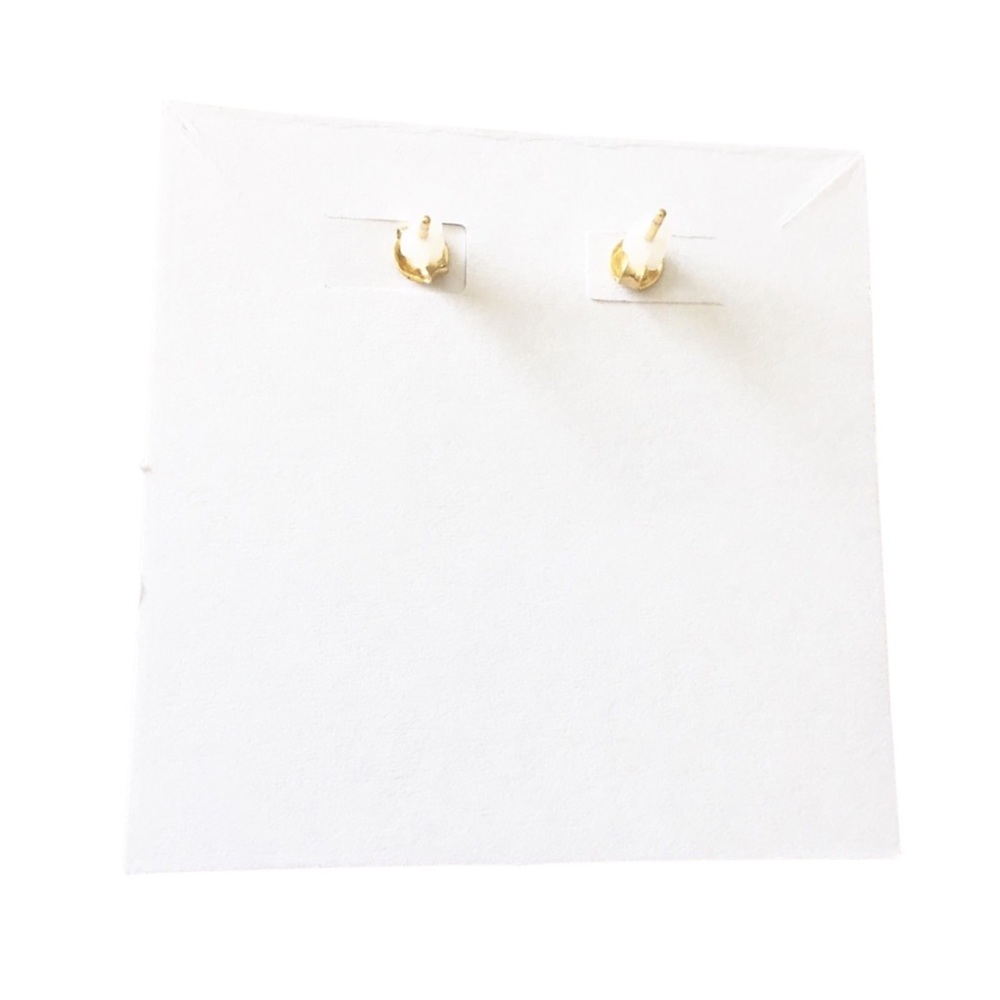 new Pave Cubic Zirconia Hamsa Stud Earrings ❃ 14KT Gold Plated Sterling Silver - Picture 9 of 16